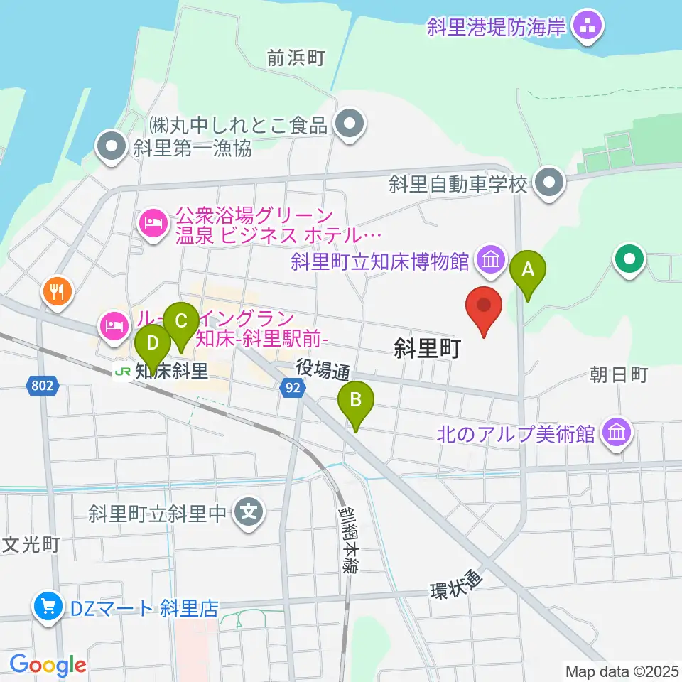 ゆめホール知床周辺の駐車場・コインパーキング一覧地図