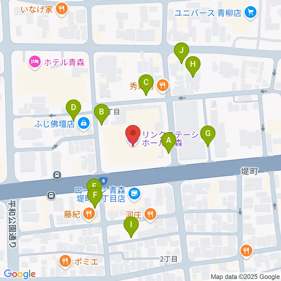 リンクステーションホール青森周辺の駐車場・コインパーキング一覧地図
