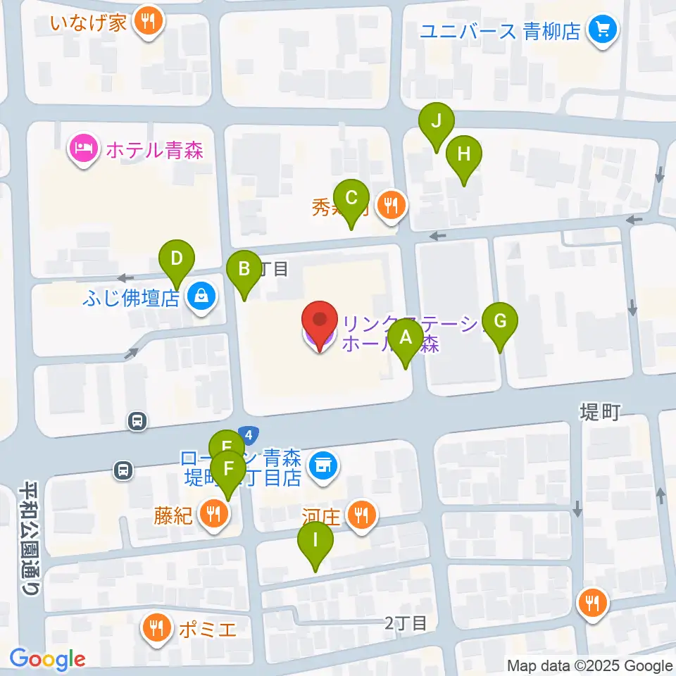 リンクステーションホール青森周辺の駐車場・コインパーキング一覧地図