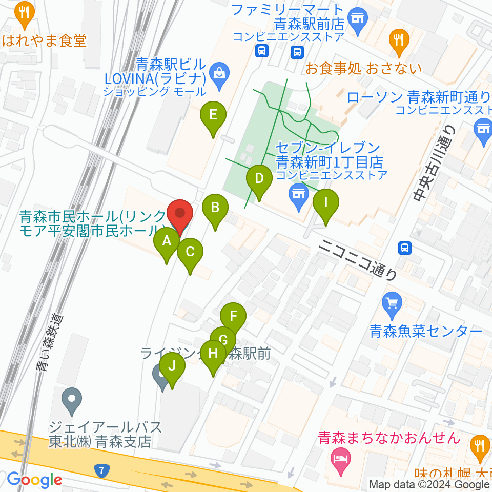 リンクモア平安閣市民ホール周辺の駐車場・コインパーキング一覧地図