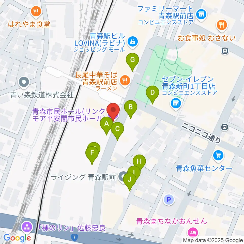 リンクモア平安閣市民ホール周辺の駐車場・コインパーキング一覧地図