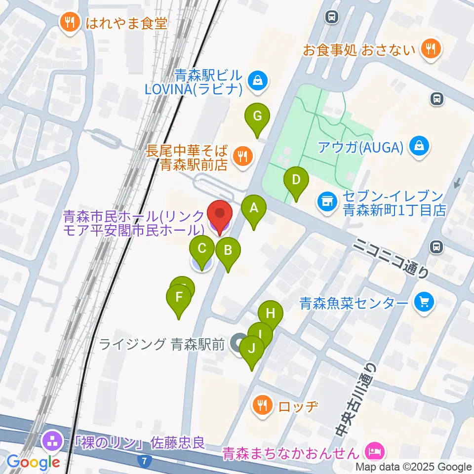 リンクモア平安閣市民ホール周辺の駐車場・コインパーキング一覧地図