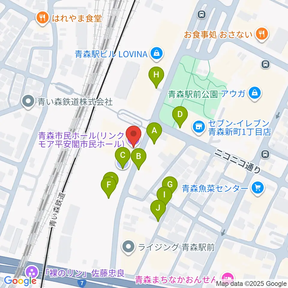 リンクモア平安閣市民ホール周辺の駐車場・コインパーキング一覧地図