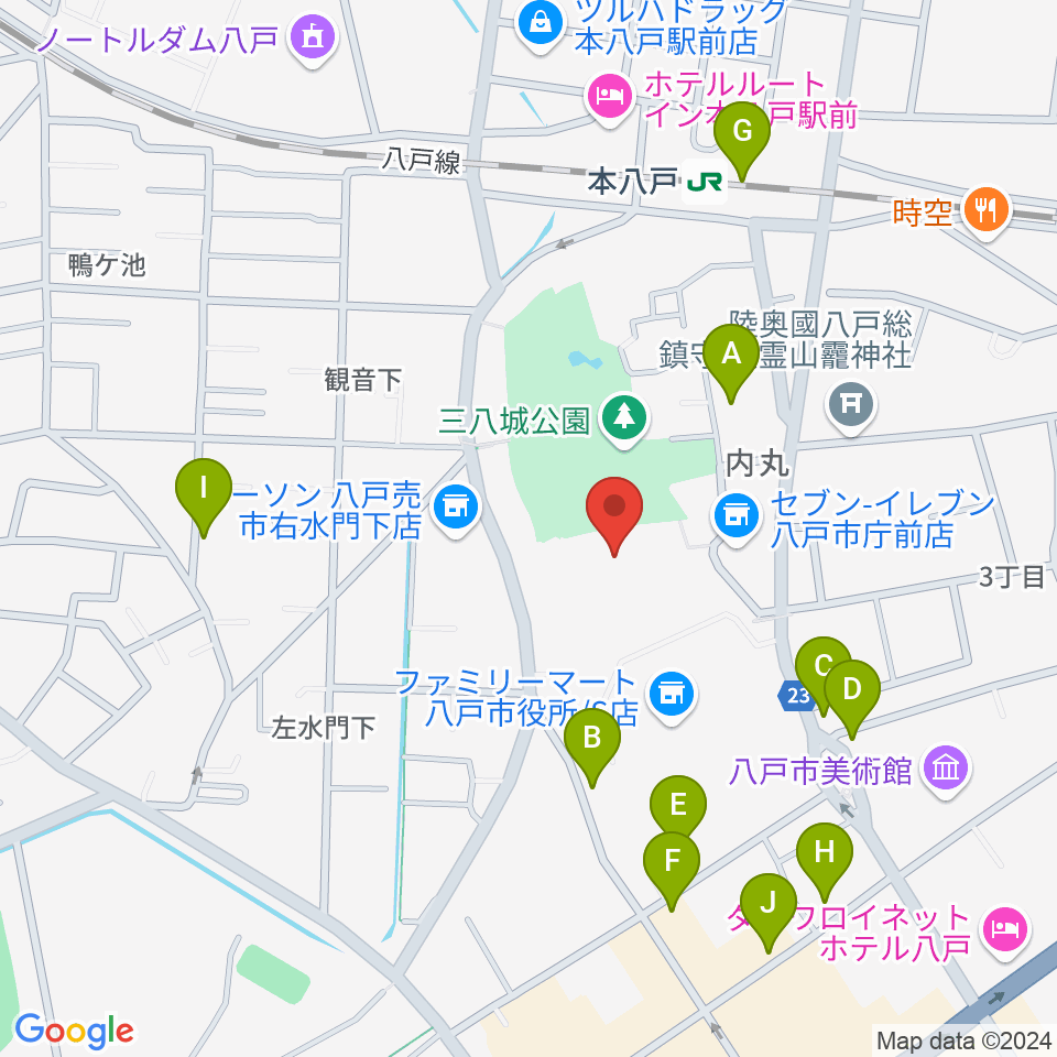 SG GROUPホールはちのへ周辺の駐車場・コインパーキング一覧地図