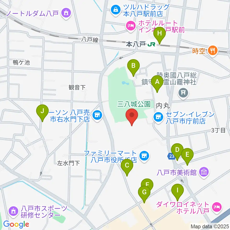 SG GROUPホールはちのへ周辺の駐車場・コインパーキング一覧地図
