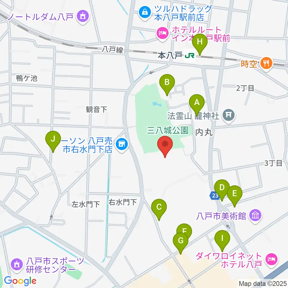SG GROUPホールはちのへ周辺の駐車場・コインパーキング一覧地図