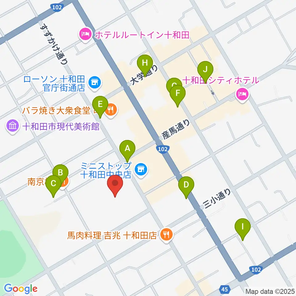 十和田市民文化センター周辺の駐車場・コインパーキング一覧地図