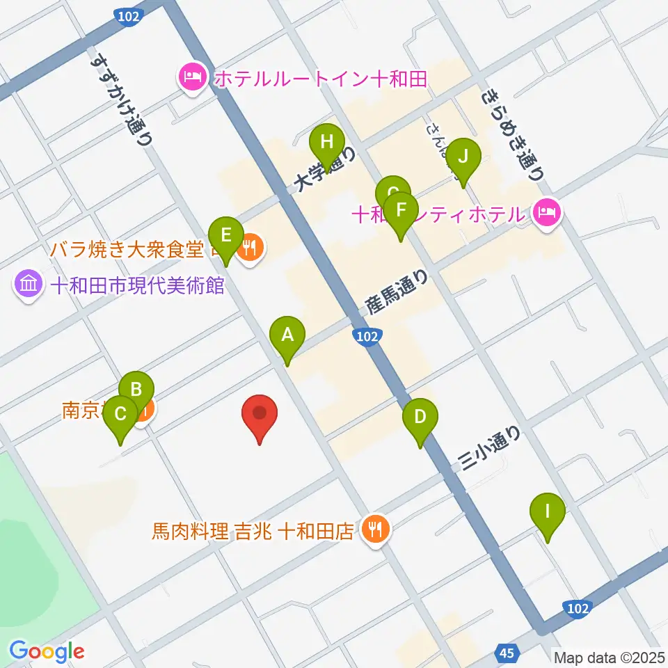 十和田市民文化センター周辺の駐車場・コインパーキング一覧地図