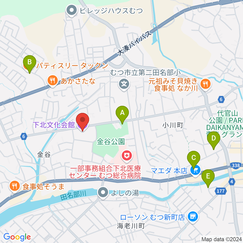 下北文化会館周辺の駐車場・コインパーキング一覧地図