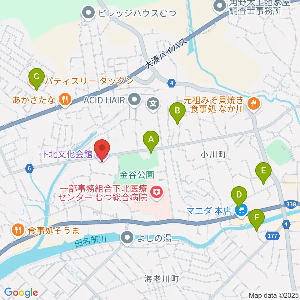 下北文化会館周辺の駐車場・コインパーキング一覧地図