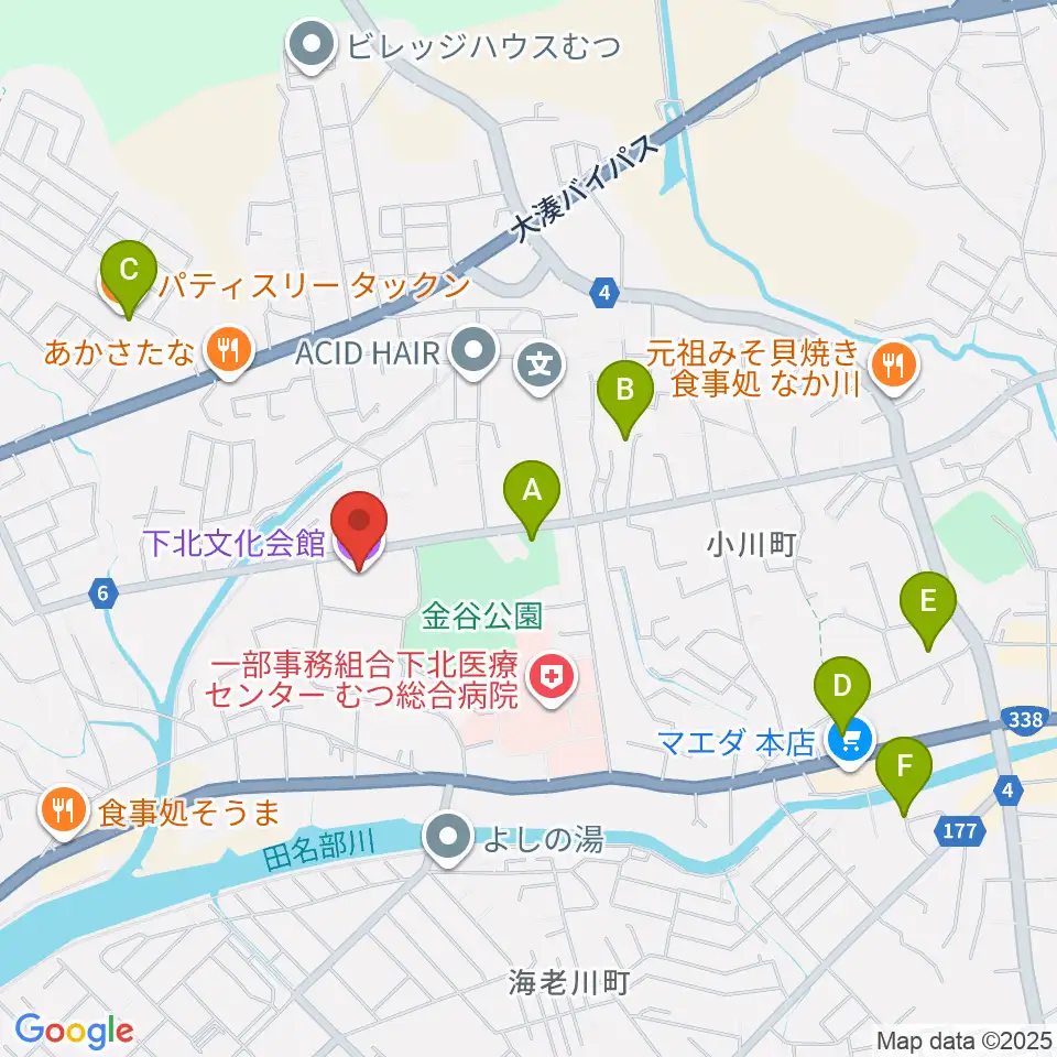 下北文化会館周辺の駐車場・コインパーキング一覧地図