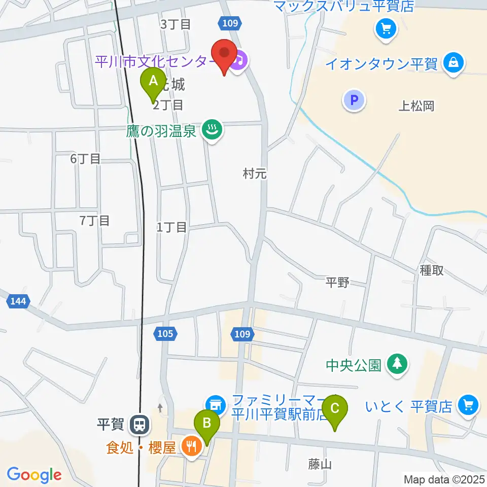 平川市文化センター周辺の駐車場・コインパーキング一覧地図