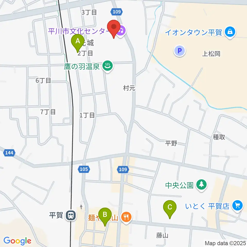 平川市文化センター周辺の駐車場・コインパーキング一覧地図