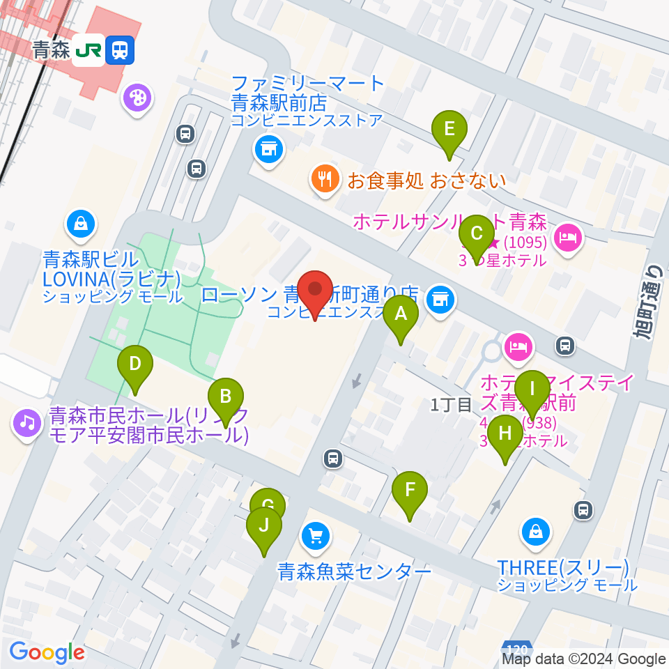 青森市男女共同参画プラザ カダール周辺の駐車場・コインパーキング一覧地図