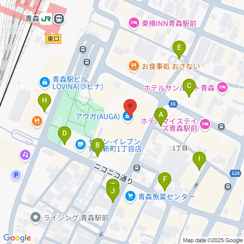 青森市男女共同参画プラザ カダール周辺の駐車場・コインパーキング一覧地図