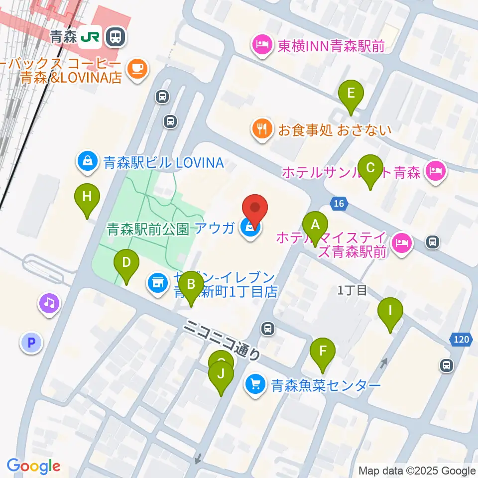 青森市男女共同参画プラザ カダール周辺の駐車場・コインパーキング一覧地図