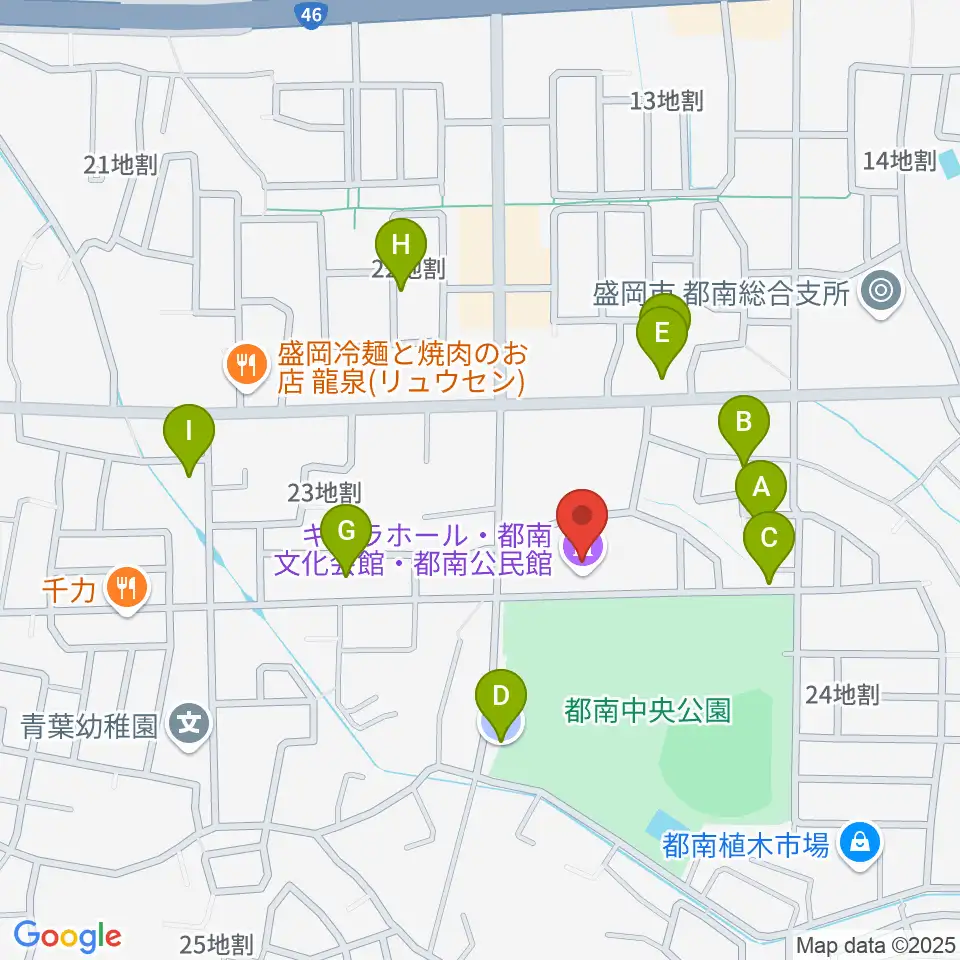 キャラホール周辺の駐車場・コインパーキング一覧地図