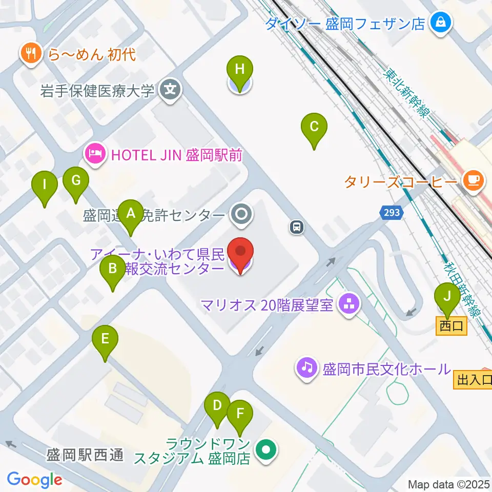 キオクシアアイーナ周辺の駐車場・コインパーキング一覧地図