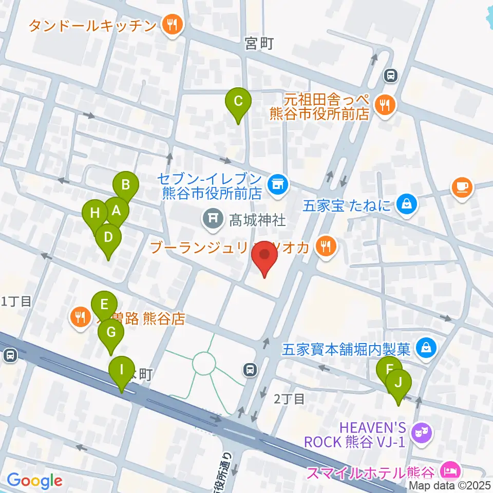 熊谷ジャンゴ周辺の駐車場・コインパーキング一覧地図