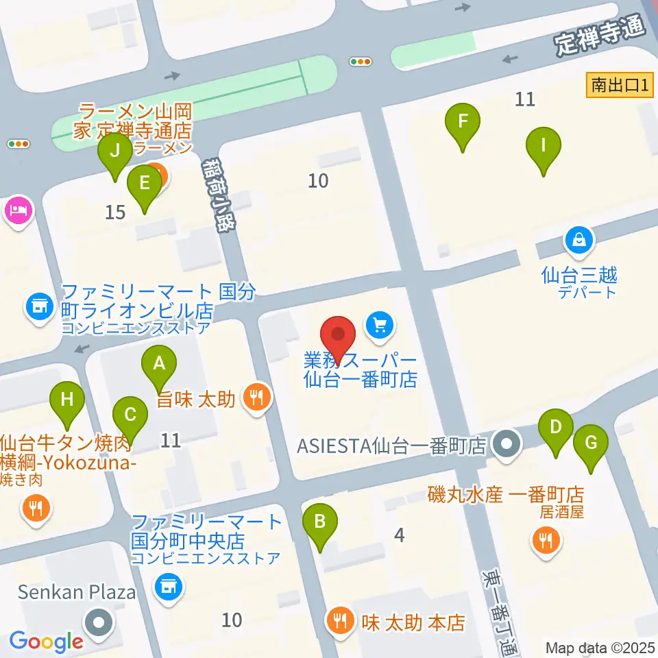 仙台Rensa周辺の駐車場・コインパーキング一覧地図
