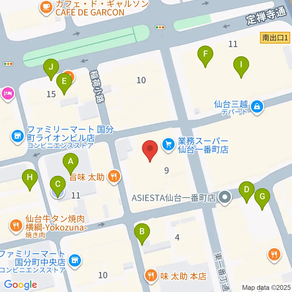 仙台Rensa周辺の駐車場・コインパーキング一覧地図