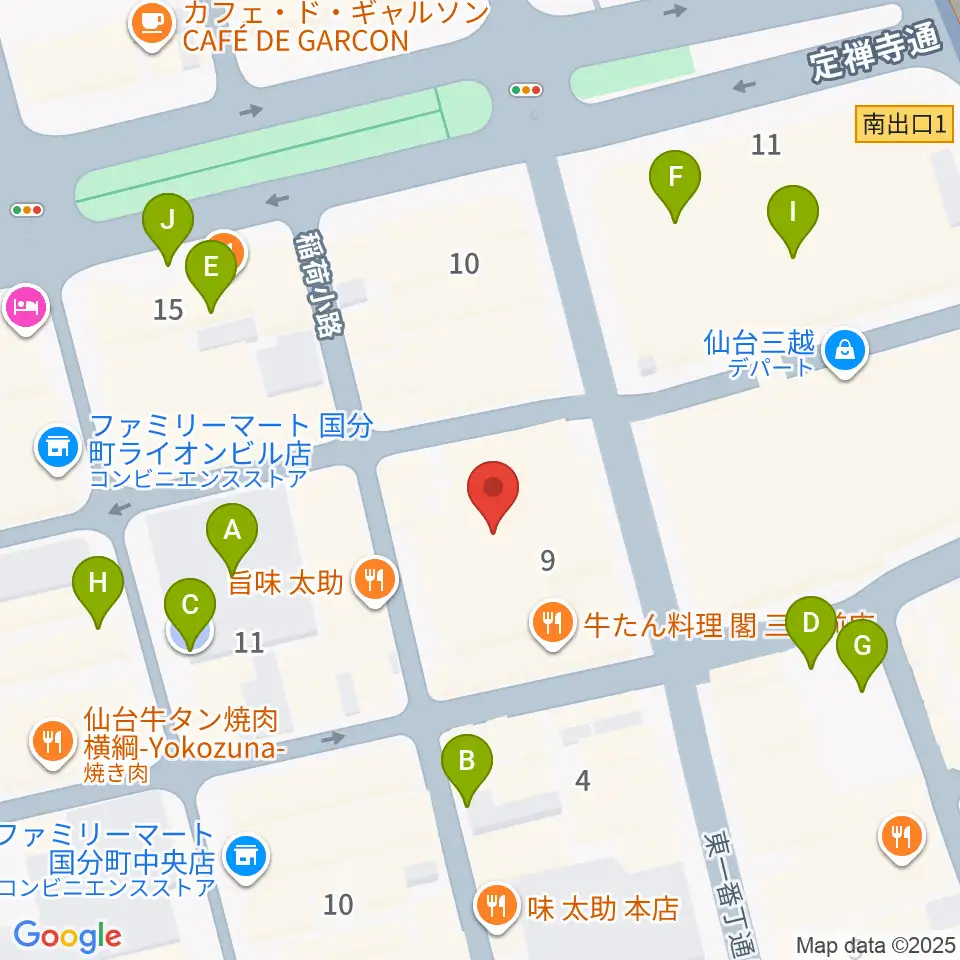 仙台Rensa周辺の駐車場・コインパーキング一覧地図