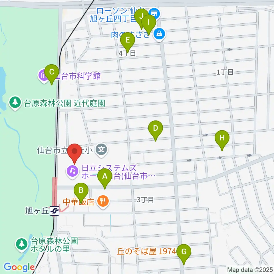 日立システムズホール仙台周辺の駐車場・コインパーキング一覧地図