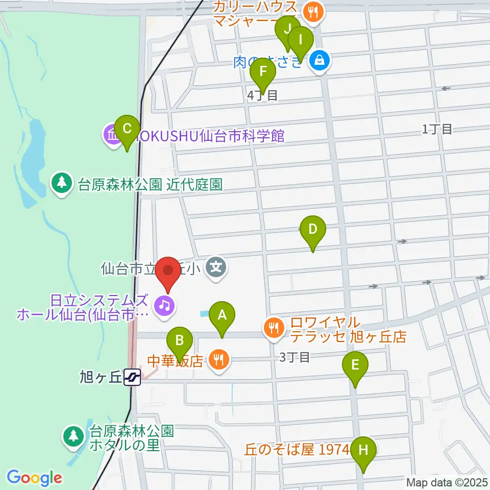 日立システムズホール仙台周辺の駐車場・コインパーキング一覧地図