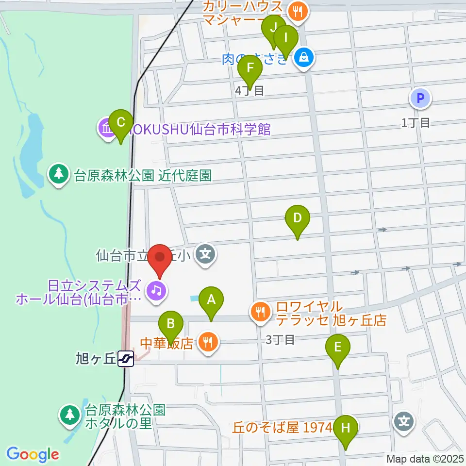 日立システムズホール仙台周辺の駐車場・コインパーキング一覧地図