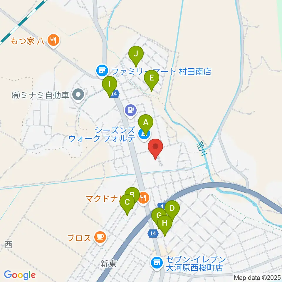 えずこホール仙南芸術文化センター周辺の駐車場・コインパーキング一覧地図