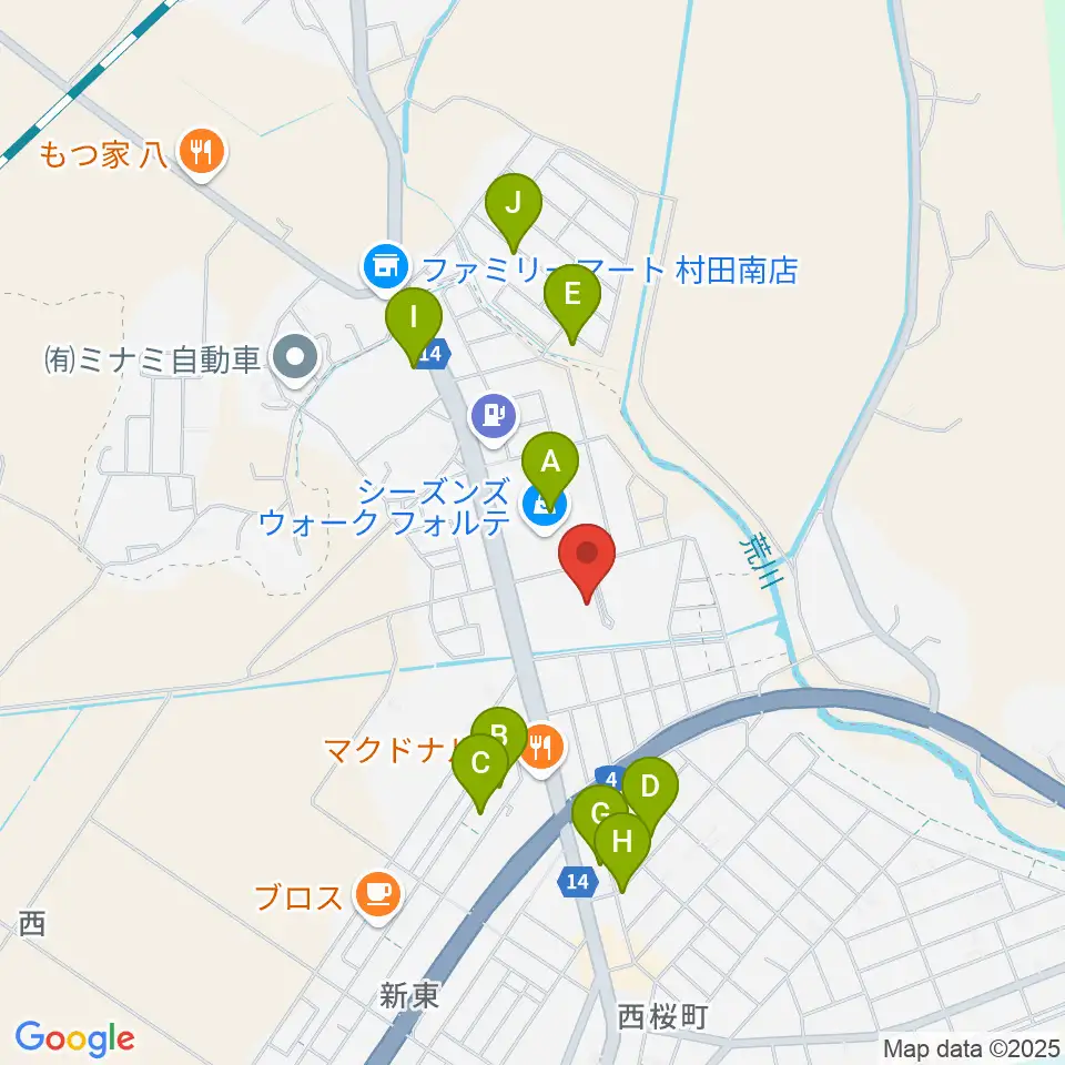 えずこホール仙南芸術文化センター周辺の駐車場・コインパーキング一覧地図