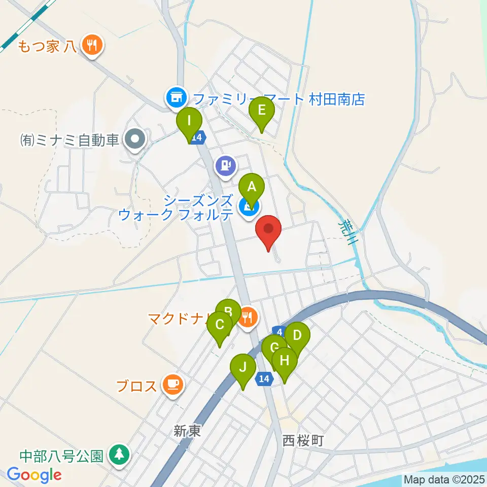 えずこホール仙南芸術文化センター周辺の駐車場・コインパーキング一覧地図