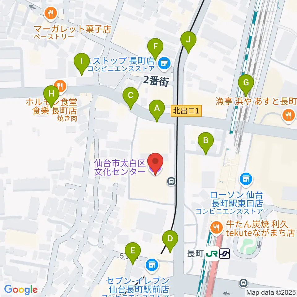 太白区文化センター 楽楽楽ホール周辺の駐車場・コインパーキング一覧地図