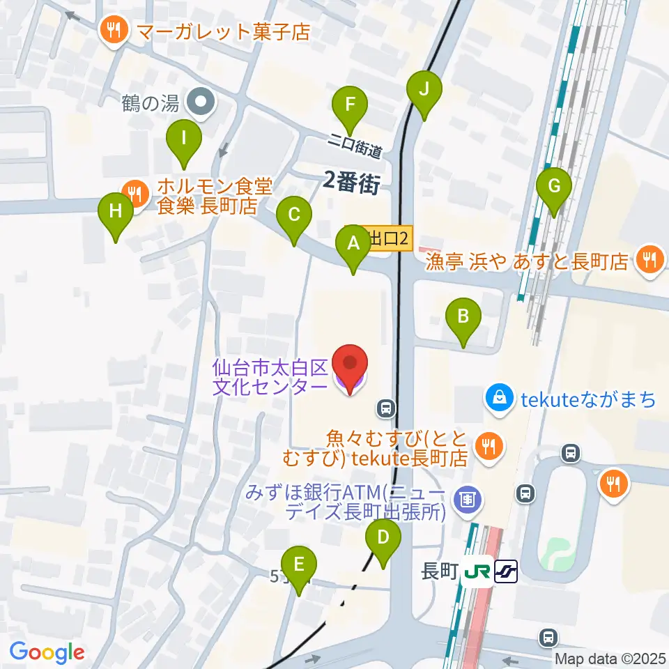 太白区文化センター 楽楽楽ホール周辺の駐車場・コインパーキング一覧地図