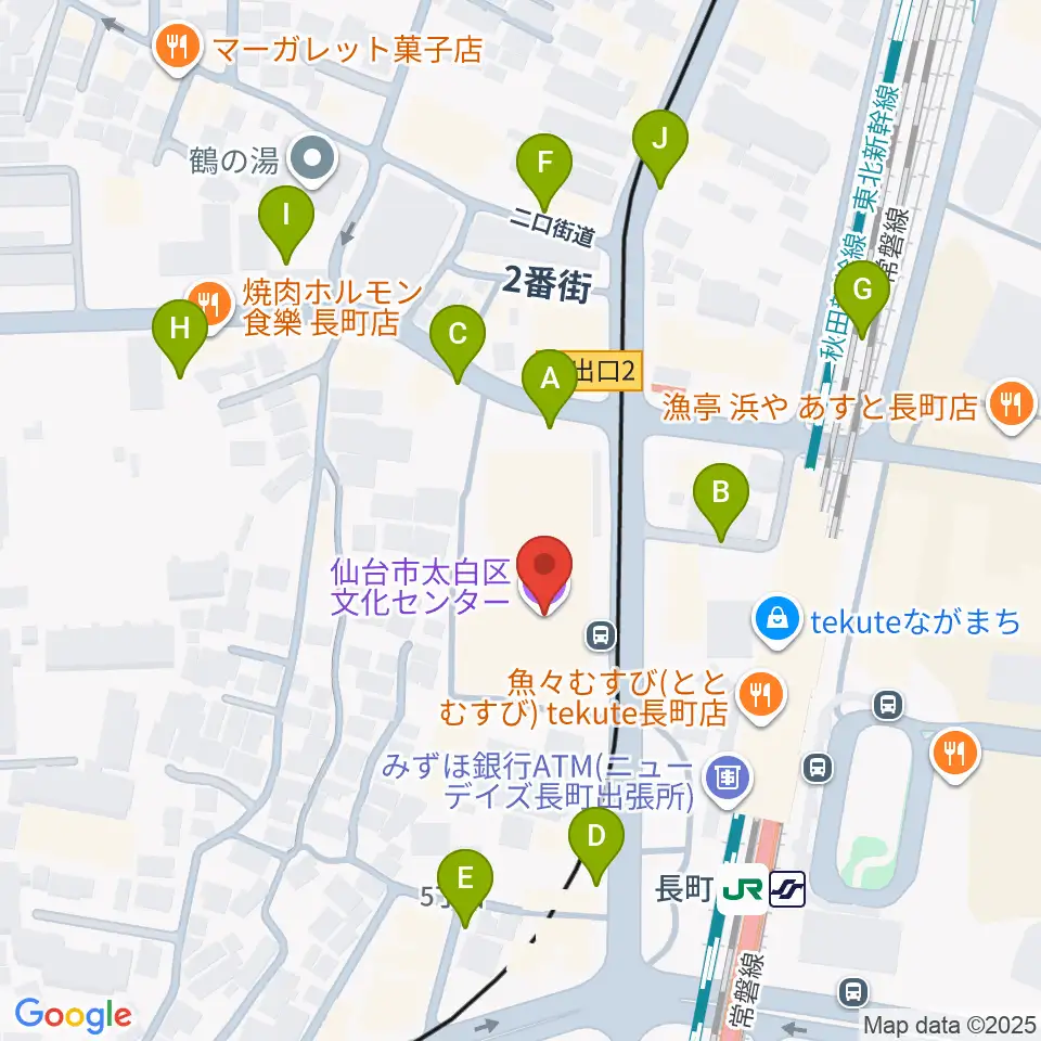 太白区文化センター 楽楽楽ホール周辺の駐車場・コインパーキング一覧地図