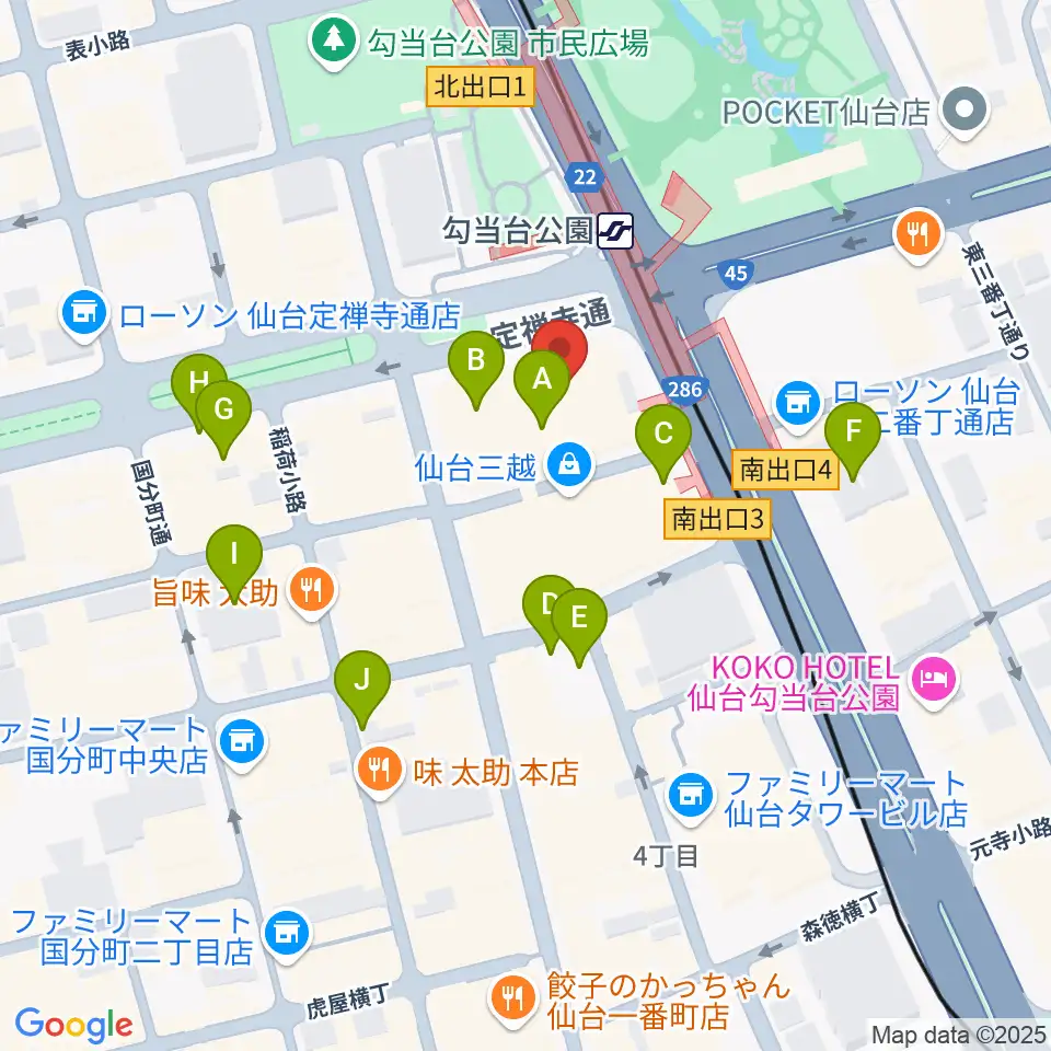 エル・パーク仙台周辺の駐車場・コインパーキング一覧地図