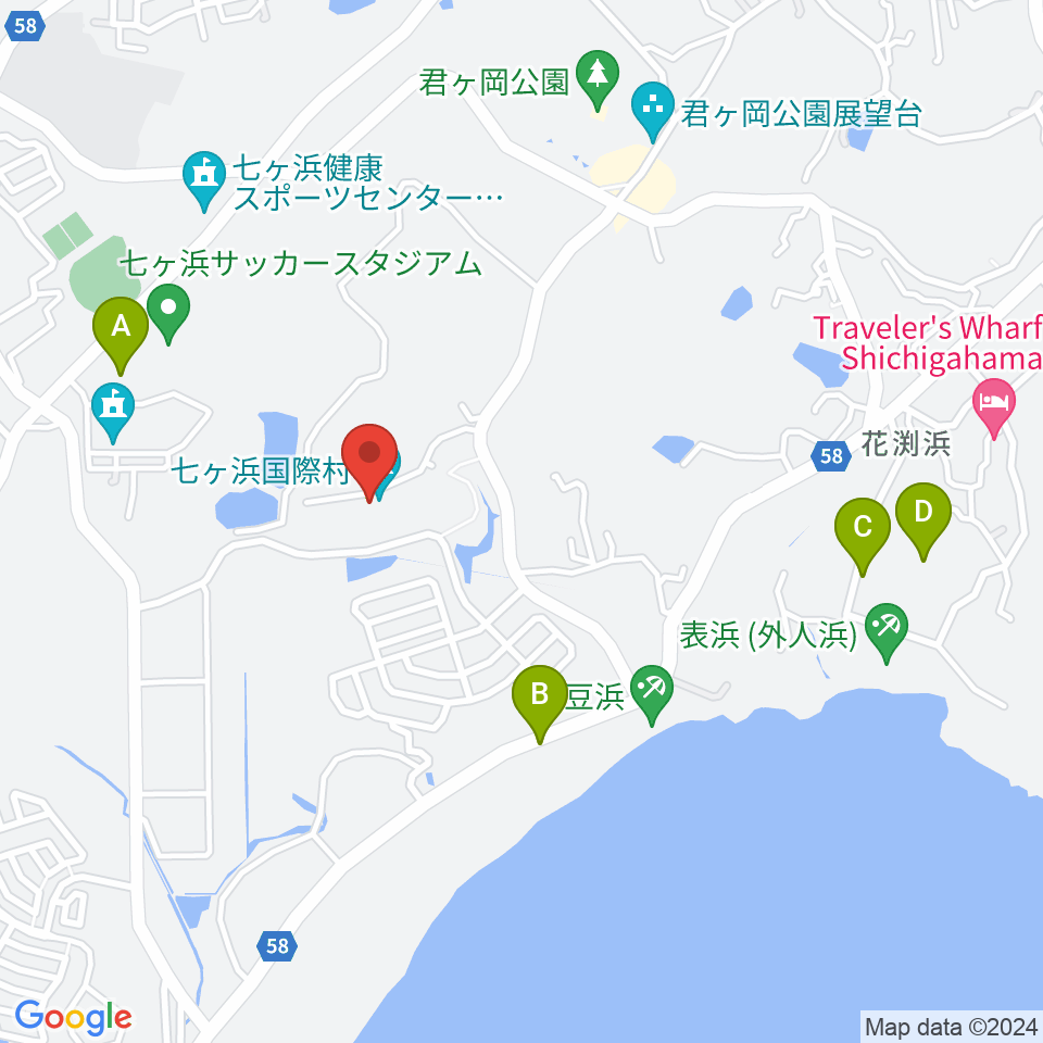 七ヶ浜国際村 国際村ホール周辺の駐車場・コインパーキング一覧地図