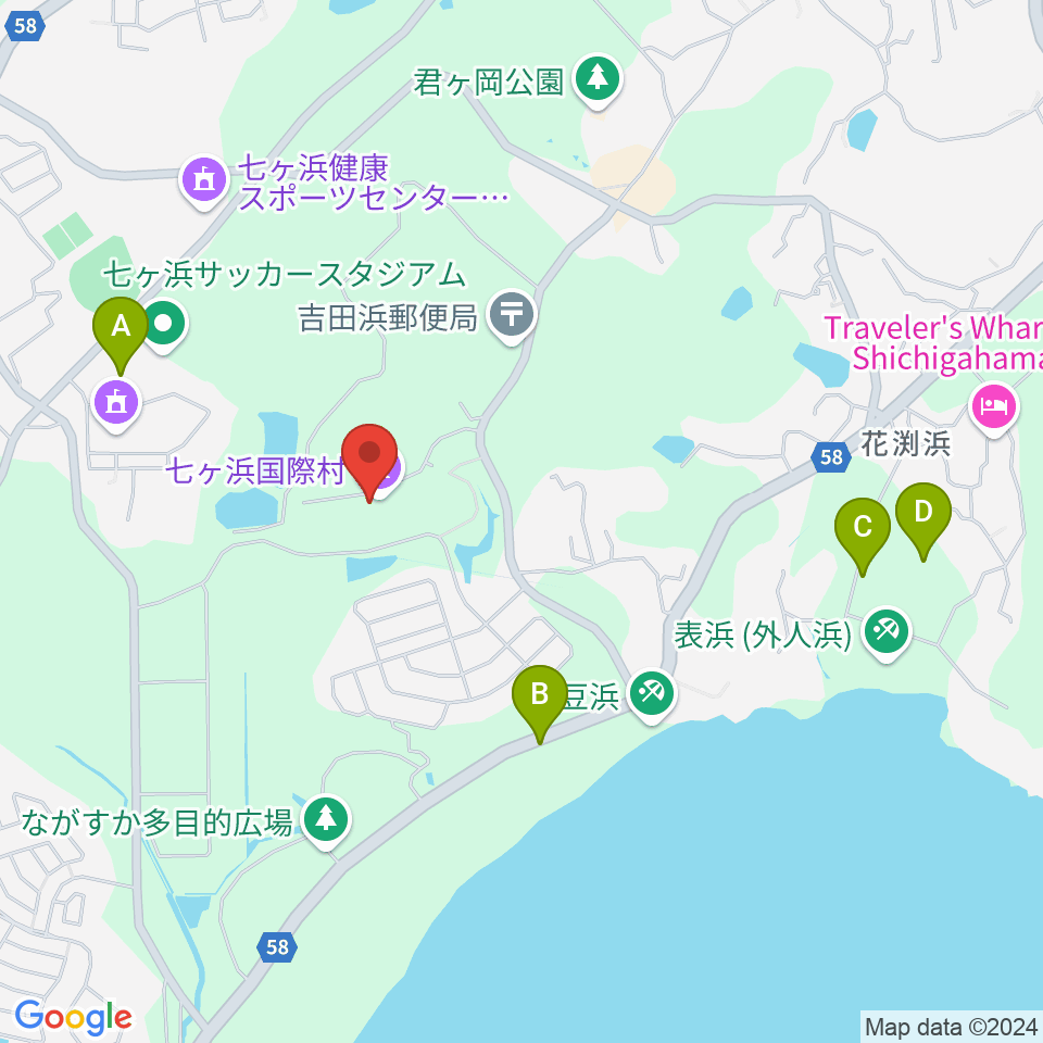 七ヶ浜国際村 国際村ホール周辺の駐車場・コインパーキング一覧地図