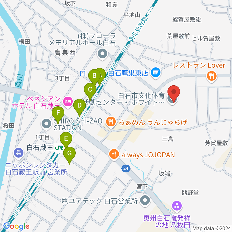 ホワイトキューブ周辺の駐車場・コインパーキング一覧地図