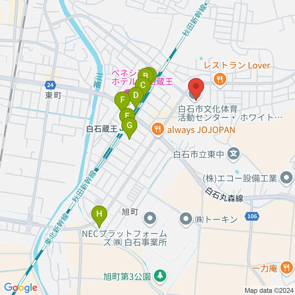 ホワイトキューブ周辺の駐車場・コインパーキング一覧地図