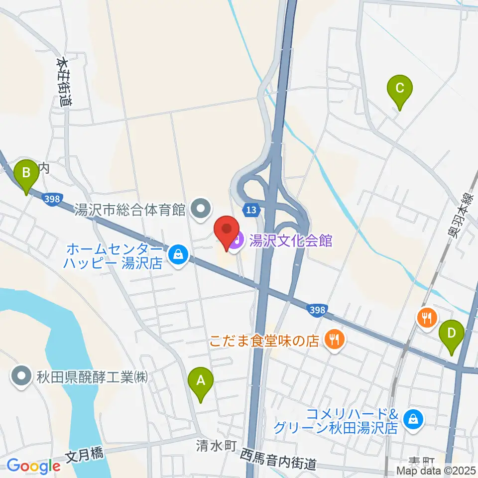 湯沢文化会館周辺の駐車場・コインパーキング一覧地図