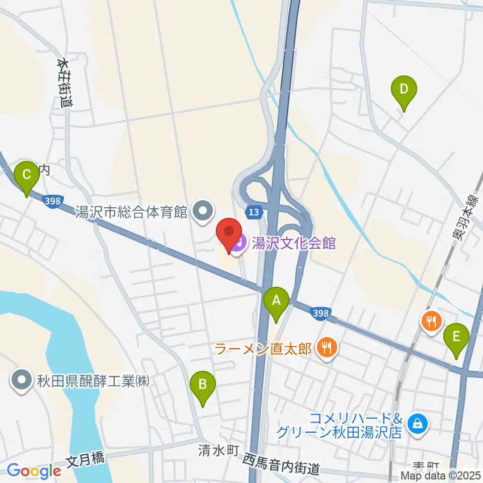 湯沢文化会館周辺の駐車場・コインパーキング一覧地図