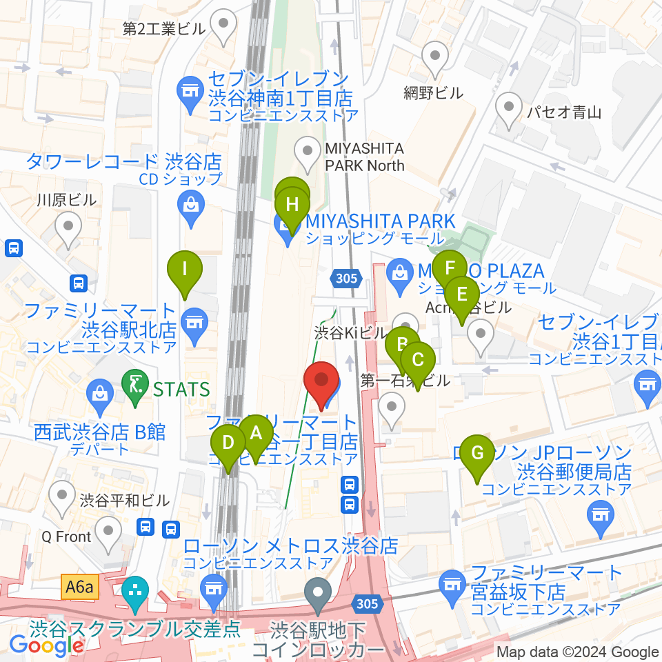 渋谷マトリクススタジオ周辺の駐車場・コインパーキング一覧地図