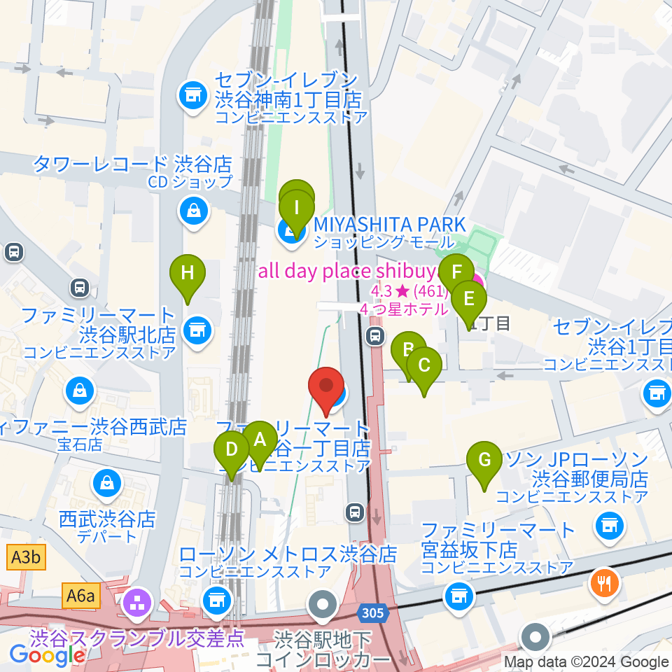 渋谷マトリクススタジオ周辺の駐車場・コインパーキング一覧地図