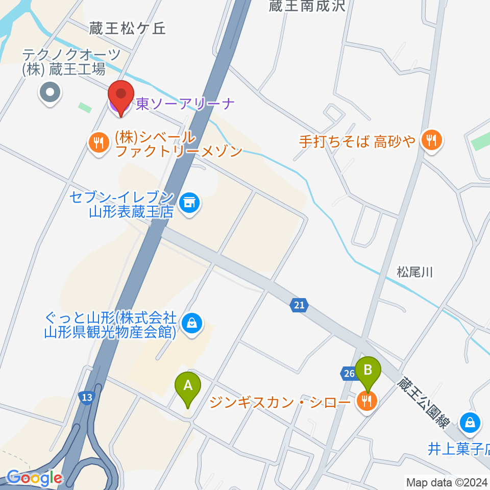 東ソーアリーナ周辺の駐車場・コインパーキング一覧地図