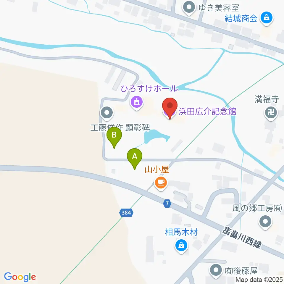 浜田広介記念館周辺の駐車場・コインパーキング一覧地図