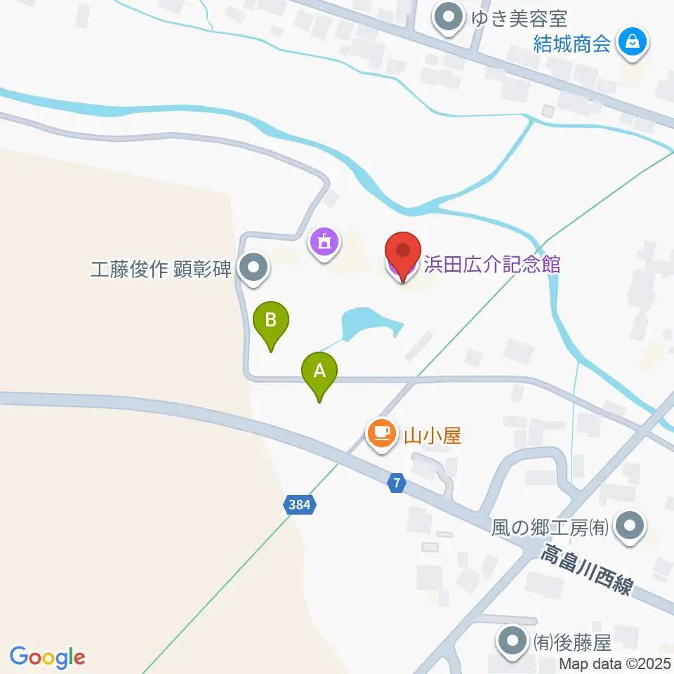 浜田広介記念館周辺の駐車場・コインパーキング一覧地図