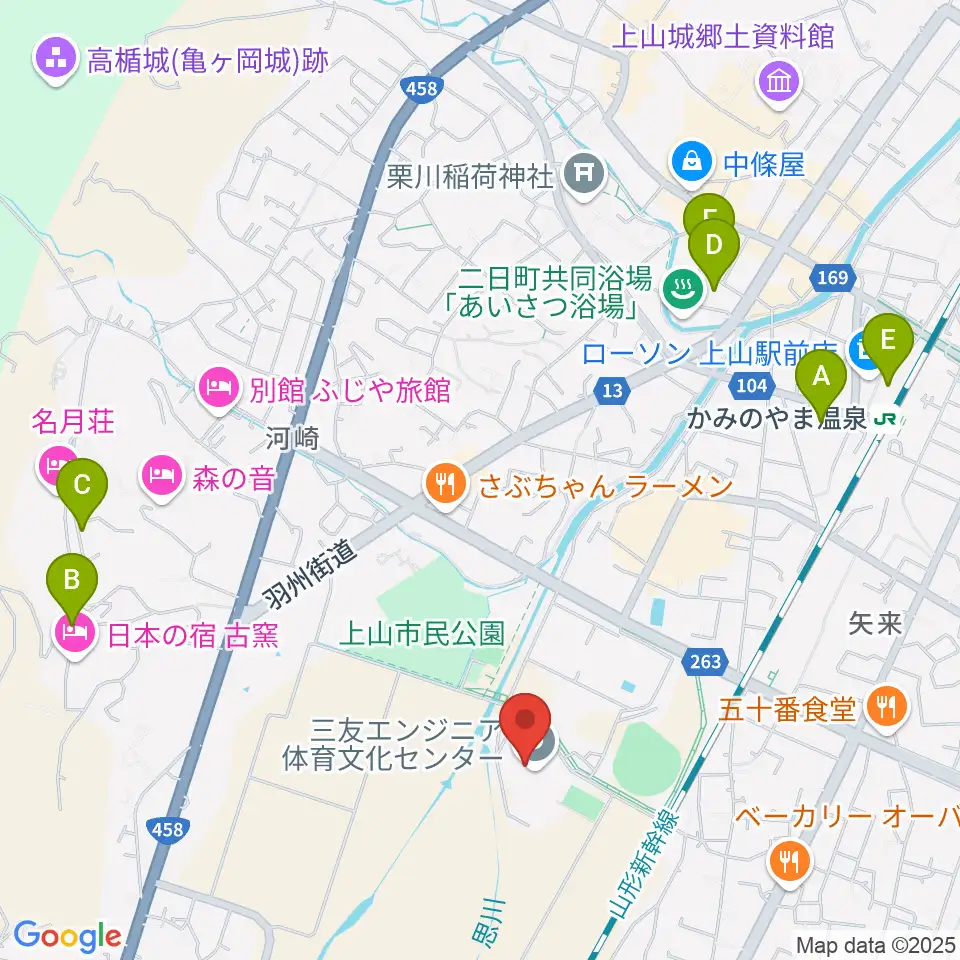 三友エンジニア体育文化センター周辺の駐車場・コインパーキング一覧地図