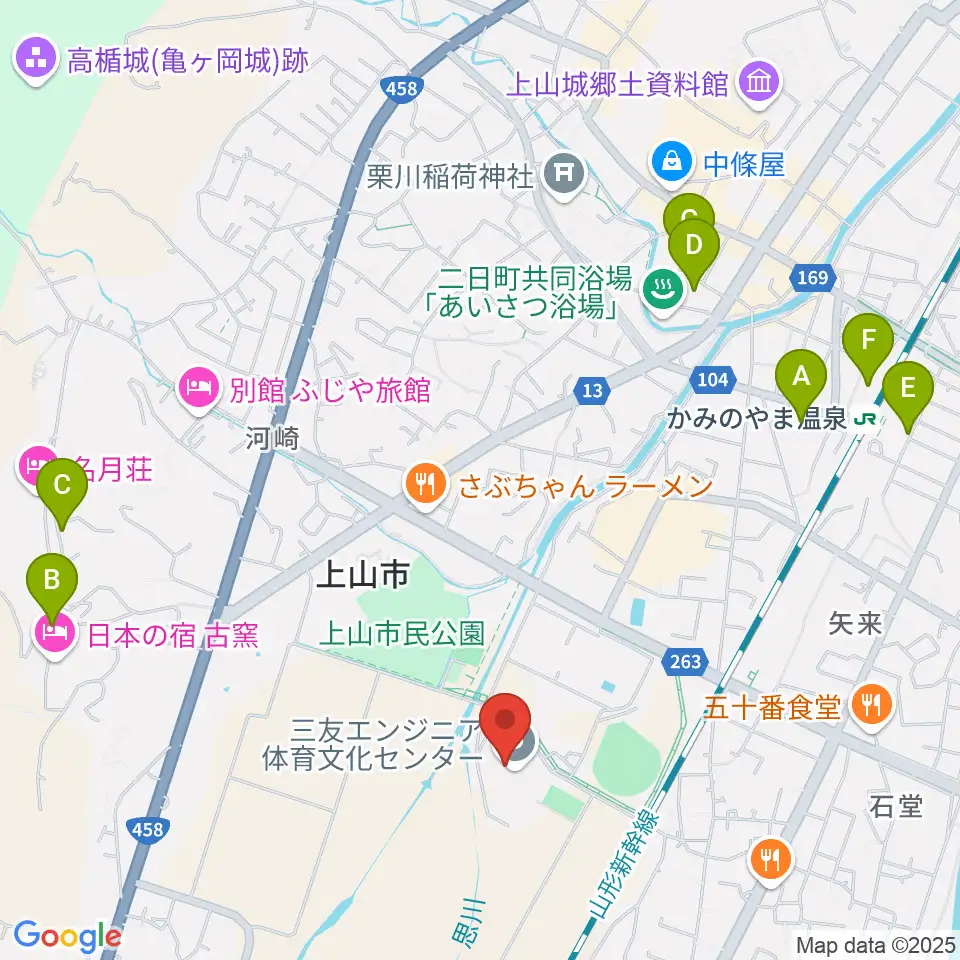 三友エンジニア体育文化センター周辺の駐車場・コインパーキング一覧地図