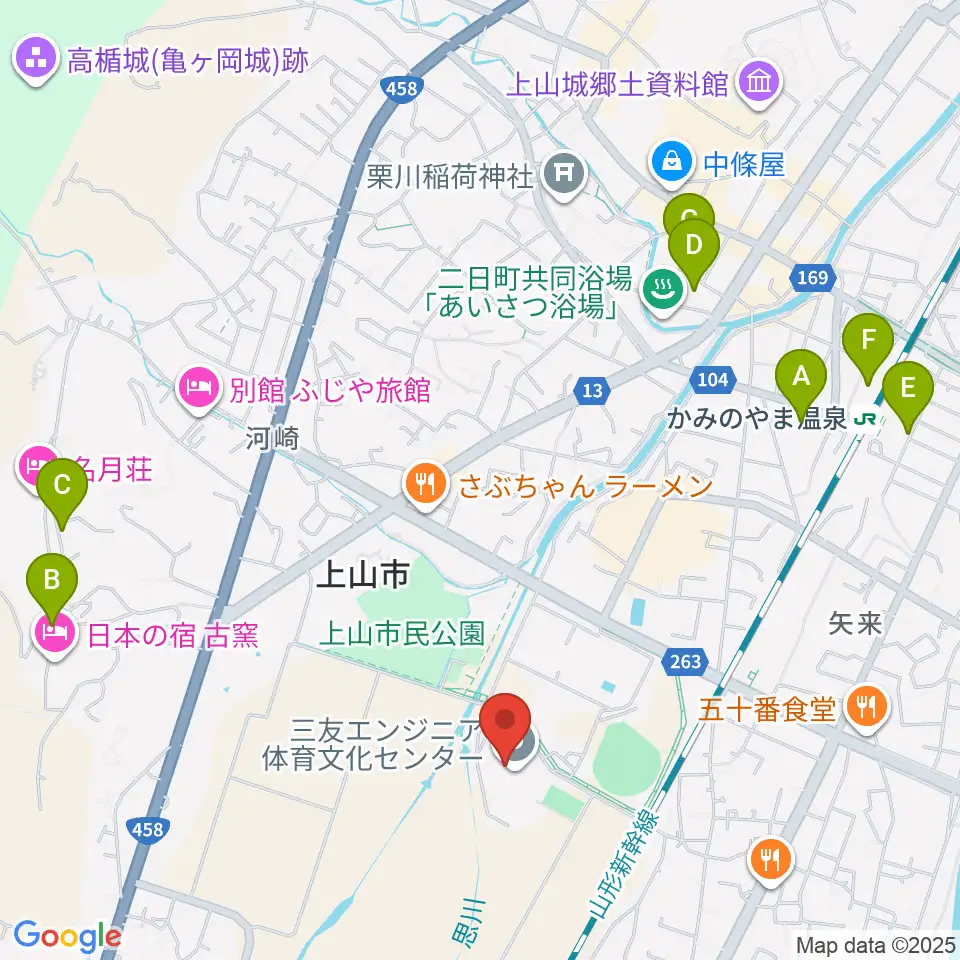 三友エンジニア体育文化センター周辺の駐車場・コインパーキング一覧地図